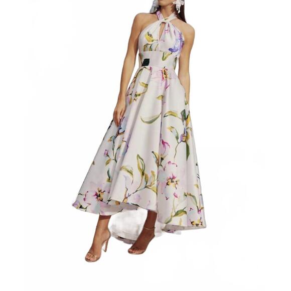 FRASCARA Dresses & Skirts - NEW FRASCARA high-low halter dress in white floral
